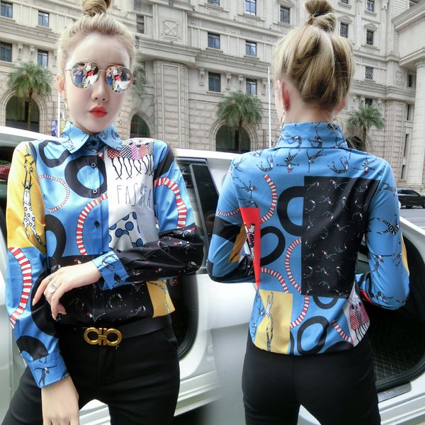 new spring fall fashion casual button shirts women long sleeve lapel neck printed ladies designer blouse runway plus size office shirt, White
new spring fall fashion casual button shirts women long sleeve lapel neck printed ladies designer blouse runway plus size office shirt, White