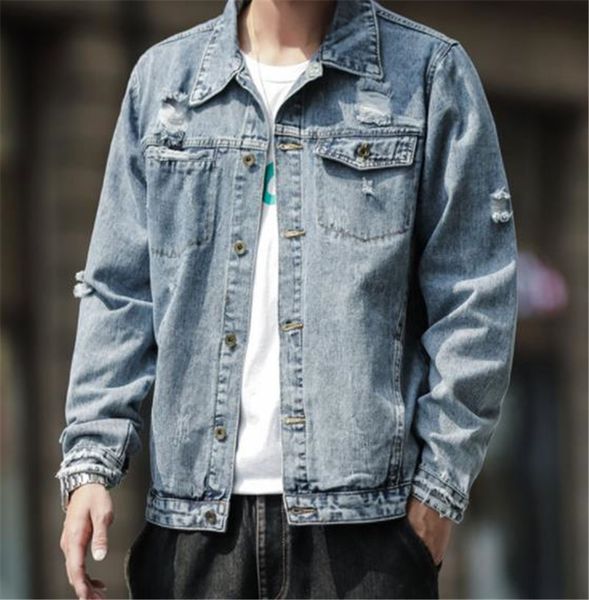 hole panelled mens designer jean jackets fashion button pockets panelled mens jean jackets casual males clothing, Black;brown
hole panelled mens designer jean jackets fashion button pockets panelled mens jean jackets casual males clothing, Black;brown