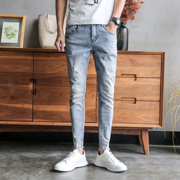 ripped jeans for men summer ankle length denim men's jeans slim fit casual skinny men pants blue trousers
ripped jeans for men summer ankle length denim men's jeans slim fit casual skinny men pants blue trousers