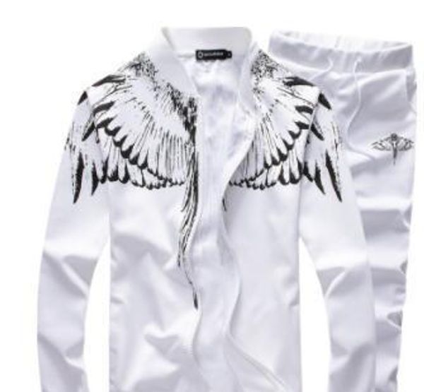 mens designer 2pcs jogger suits casual wing printed jacket pants 2 clothing sets tracksuits sports, Gray
mens designer 2pcs jogger suits casual wing printed jacket pants 2 clothing sets tracksuits sports, Gray
