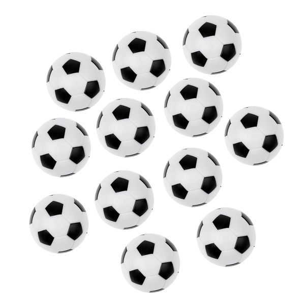 12 Pieces 36mm Soccer Table Foosball Balls Footballs Replacement Balls Table Game Accessories, Black/white