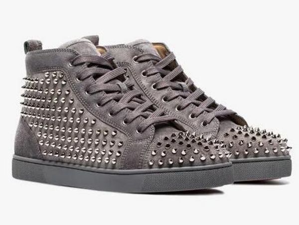 luxury red bottom casual shoes for men's trainers women red sole sneakers grey suede leather designer redbottom walking shoes eu35-47, Black
luxury red bottom casual shoes for men's trainers women red sole sneakers grey suede leather designer redbottom walking shoes eu35-47, Black
