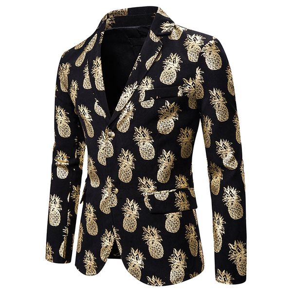 stylish gold silver pineapple pattern casual blazer men suit jacket british gentleman wedding groom slim fit fashion coat outfit, White;black
stylish gold silver pineapple pattern casual blazer men suit jacket british gentleman wedding groom slim fit fashion coat outfit, White;black