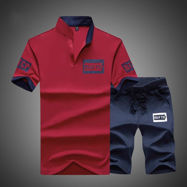 men 2019 fitness suits summer 2pc top short set mens stand collar fashion 2 pieces t-shirt shorts tracksuit sportsuits set, Gray
men 2019 fitness suits summer 2pc top short set mens stand collar fashion 2 pieces t-shirt shorts tracksuit sportsuits set, Gray