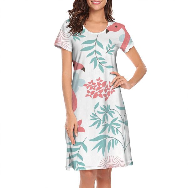 nighties for women seamless pattern with a pink flamingo design fun printing short sleeve nightdress (15) flamingos and waves party palm, Black;red
nighties for women seamless pattern with a pink flamingo design fun printing short sleeve nightdress (15) flamingos and waves party palm, Black;red