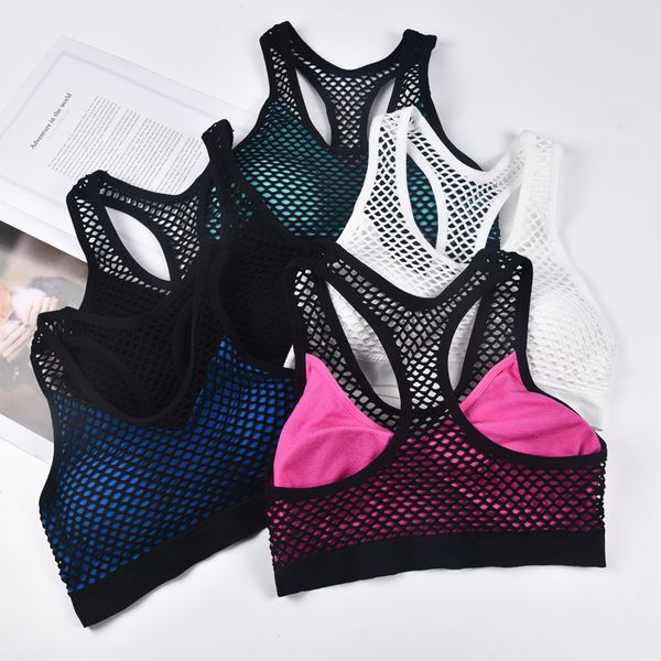 mesh sports wear for bra hollow out seamless fitness yoga women gym padded running vest shockproof push up crop haut femme, White;black
mesh sports wear for bra hollow out seamless fitness yoga women gym padded running vest shockproof push up crop haut femme, White;black