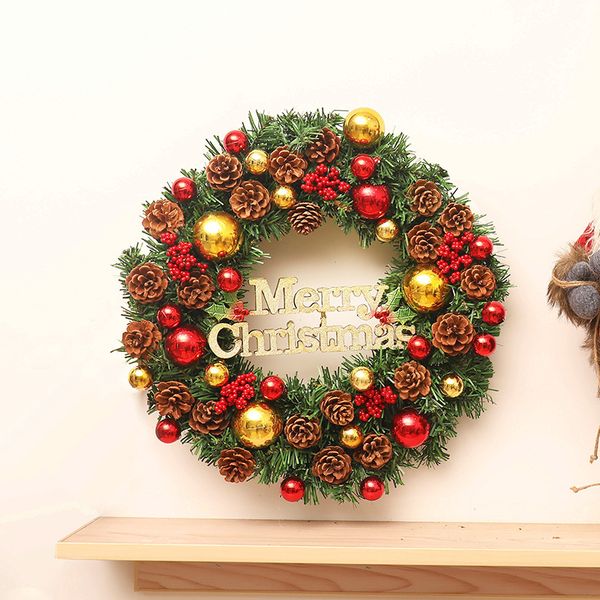 30/45cm pine cone christmas wreath handmade rattan pendant garland cafe home party festive christmas tree door wall decoration
30/45cm pine cone christmas wreath handmade rattan pendant garland cafe home party festive christmas tree door wall decoration