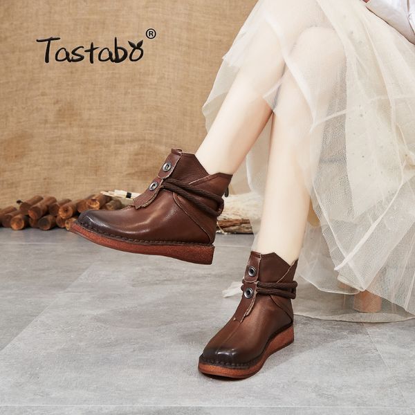 tastabo 2019 genuine leather original handmade lady boots soft bottom shoes everyday leisure women's boots black brown s99511
tastabo 2019 genuine leather original handmade lady boots soft bottom shoes everyday leisure women's boots black brown s99511