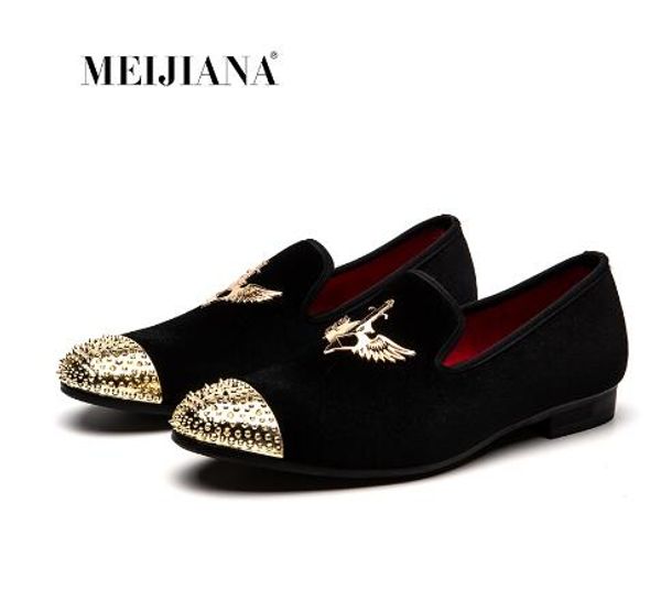 velvet men's loafers wing type metal buckle fashion brand men's shoes handmade leather casual party shoes, size 38-46, Black
velvet men's loafers wing type metal buckle fashion brand men's shoes handmade leather casual party shoes, size 38-46, Black