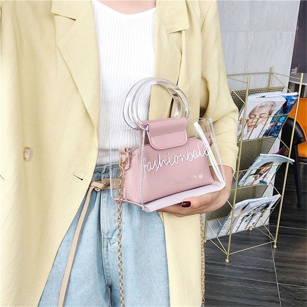 2pcs female transparent jelly shoulder handbags summer ladies clear letter crossbody bag casual beach bag bolsas sac transparant
2pcs female transparent jelly shoulder handbags summer ladies clear letter crossbody bag casual beach bag bolsas sac transparant