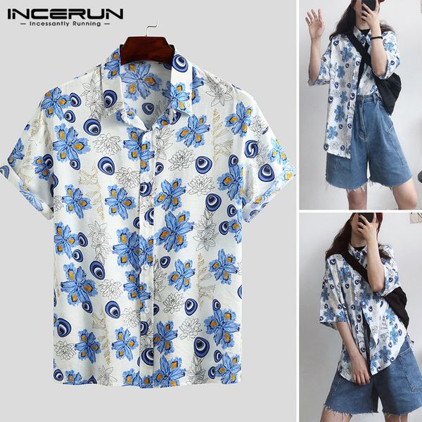 men's casual shirts men flower printed short sleeve lapel man summer holiday floral camisa breathable hombre blusa plus size, White;black
men's casual shirts men flower printed short sleeve lapel man summer holiday floral camisa breathable hombre blusa plus size, White;black