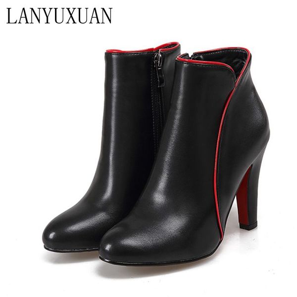 lanyuxuan big size 34-48 new round toe boots women ankle boots heels fashion winter spring autumn shoes casual zip 622-1, Black
lanyuxuan big size 34-48 new round toe boots women ankle boots heels fashion winter spring autumn shoes casual zip 622-1, Black
