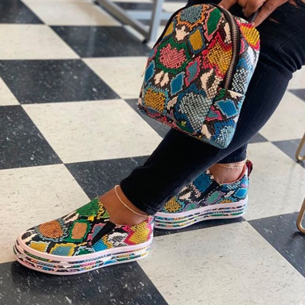 women snake printing pu leather vulcanized shoes fashion female sneakers fashion 2020 new platform woman shoes walking footwear, Black
women snake printing pu leather vulcanized shoes fashion female sneakers fashion 2020 new platform woman shoes walking footwear, Black