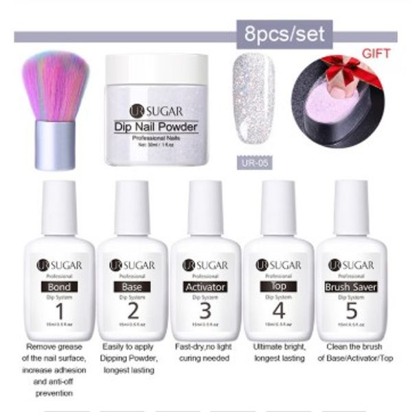 ur sugar 8pcs/set dipping nail glitter kits fluorescent neon gradient french nails chrome dip pigment natural fast dry, Silver;gold
ur sugar 8pcs/set dipping nail glitter kits fluorescent neon gradient french nails chrome dip pigment natural fast dry, Silver;gold