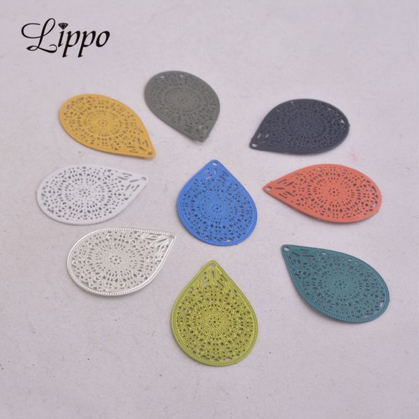 50pcs ac3894 16*24mm water drop silver color charms yellow black charm metal jewelry filigree earrings findings, Bronze;silver
50pcs ac3894 16*24mm water drop silver color charms yellow black charm metal jewelry filigree earrings findings, Bronze;silver