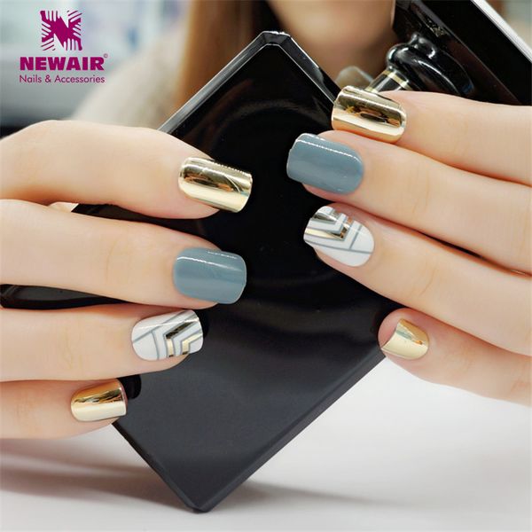 pre-glue mirror false nails with designs full cover press on square metallic fake nail tips abs manicure nail art, Red;gold
pre-glue mirror false nails with designs full cover press on square metallic fake nail tips abs manicure nail art, Red;gold