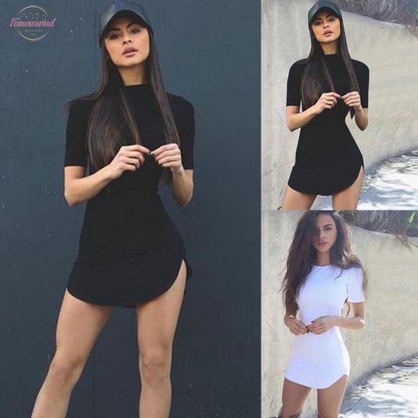women summer slim dress ladies pullover solid color bodycon sheath solid crew neck short sleeve mini party dress, Black;gray
women summer slim dress ladies pullover solid color bodycon sheath solid crew neck short sleeve mini party dress, Black;gray