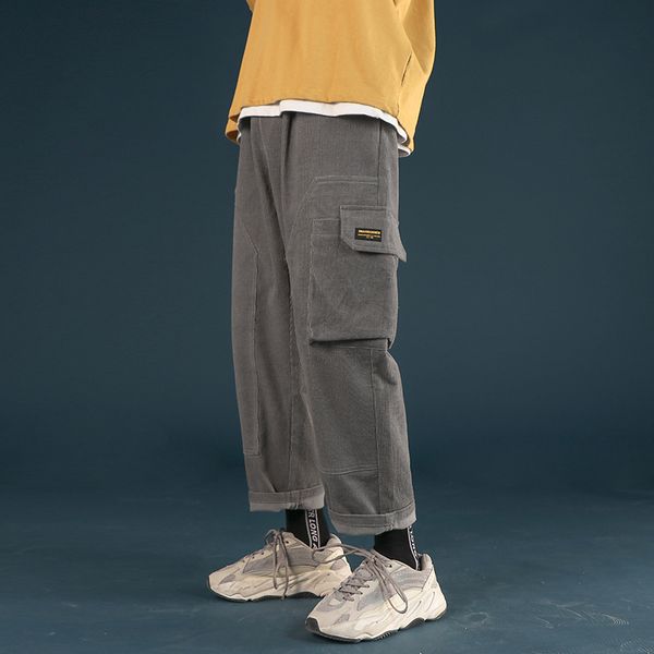 men's trousers autumn 2019 new slim cargo versatile cotton wadded vintage trousers loose casual personality young men's wear, Black
men's trousers autumn 2019 new slim cargo versatile cotton wadded vintage trousers loose casual personality young men's wear, Black