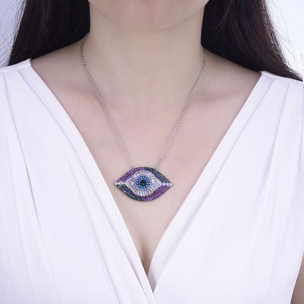 Crossborder wish hot selling European and American creative round Necklace concentric circle geometric clavicle chain factory wholesale