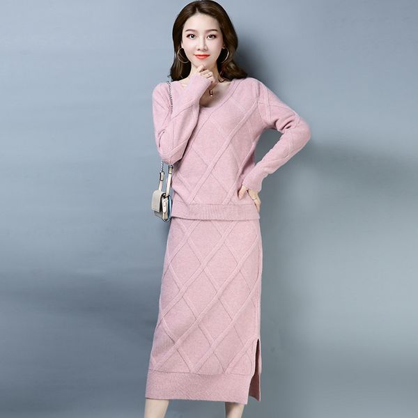 4 colors brand women set fall winter new ol commuter diamond pattern suit v-neck sweater + slit long one-step skirt 2 piece set, White
4 colors brand women set fall winter new ol commuter diamond pattern suit v-neck sweater + slit long one-step skirt 2 piece set, White