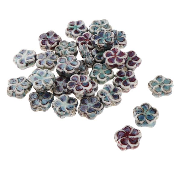 30 pieces ceramics porcelain flower spacer loose beads diy jewelry making, 13 x 13 x 3mm
30 pieces ceramics porcelain flower spacer loose beads diy jewelry making, 13 x 13 x 3mm