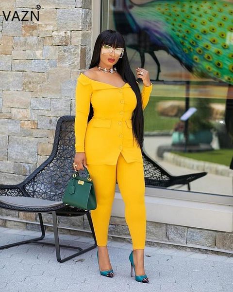VAZN MYP8882 New Young Lady Of Note Sweet Office 2019 Casual Full Sleeve Top Long Pencil Pants Elastic Women 2 Piece Set T200325
VAZN MYP8882 New Young Lady Of Note Sweet Office 2019 Casual Full Sleeve Top Long Pencil Pants Elastic Women 2 Piece Set T200325