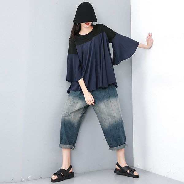 women's jeans women style summer fashion loose wide leg denim pants fake zippers casual high waist simple trousers, Blue
women's jeans women style summer fashion loose wide leg denim pants fake zippers casual high waist simple trousers, Blue