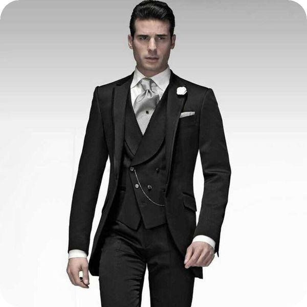 custom made black men suits for wedding italian groom tuxedos 3piece costume homme male blazers man outfits slim fit terno masculino, Black;gray
custom made black men suits for wedding italian groom tuxedos 3piece costume homme male blazers man outfits slim fit terno masculino, Black;gray