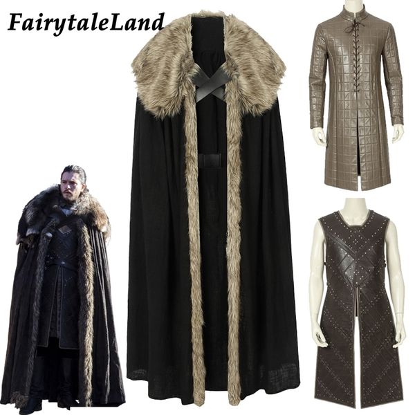 game of thrones season 8 cosplay jon snow costume cloak jon snow costume outfit pu leather vest suit y190923, Black;white
game of thrones season 8 cosplay jon snow costume cloak jon snow costume outfit pu leather vest suit y190923, Black;white
