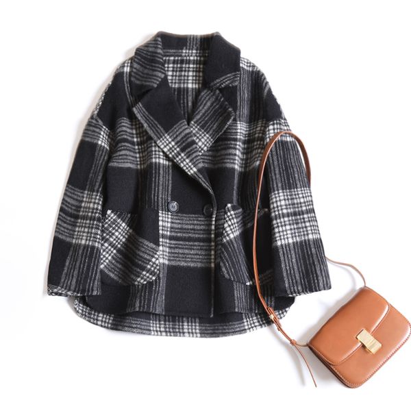 the new winter 2019 100% wool coat cashmere coat female brief paragraph small cloth thin black large grid
the new winter 2019 100% wool coat cashmere coat female brief paragraph small cloth thin black large grid