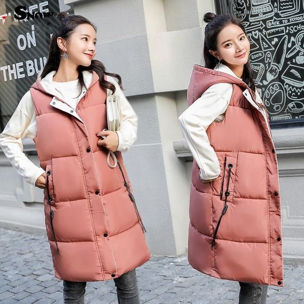 women autumn winter casual warm solid hooded vest plus size thick long waistcoat pockets sleeveless padded coat, Black;white
women autumn winter casual warm solid hooded vest plus size thick long waistcoat pockets sleeveless padded coat, Black;white