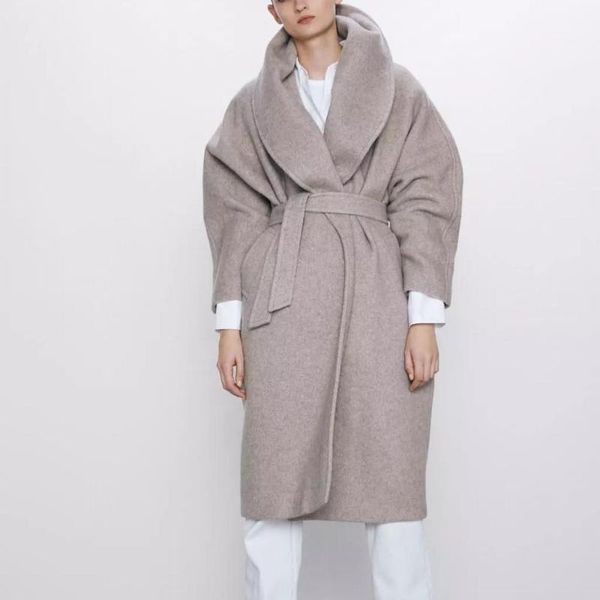 new winter gray tweed coat women mid-long sashes big collar casual women's windbreaker outerwear trench female coats, Black
new winter gray tweed coat women mid-long sashes big collar casual women's windbreaker outerwear trench female coats, Black