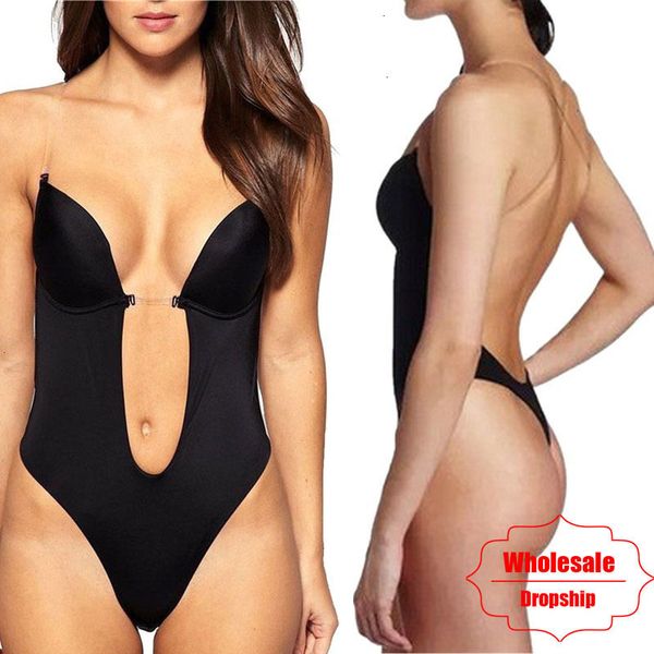 dress party bodysuit underwear women body shaper slips backless bra g string waist trainer u plunge underdress shapewear, Black;white
dress party bodysuit underwear women body shaper slips backless bra g string waist trainer u plunge underdress shapewear, Black;white