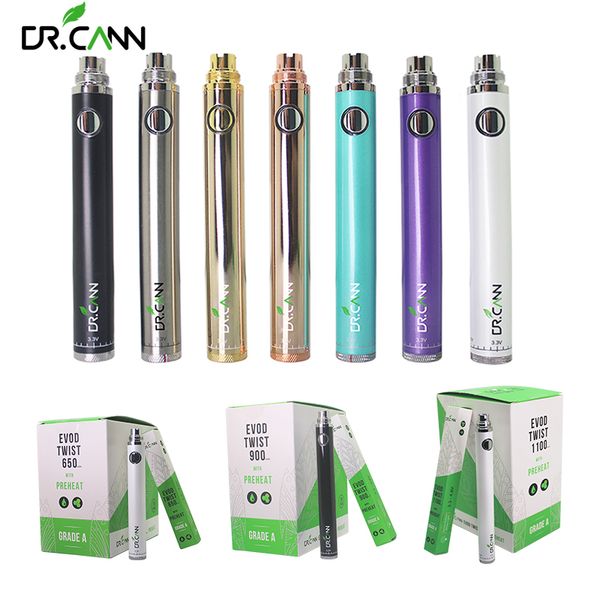 Dr.cann Evod Twist Battery Preheating Battery Bottom Twist 650/900/1100mAh 510 Thread Battery For CE3 Thick Oil Cartridges Evod Twist Batter
Dr.cann Evod Twist Battery Preheating Battery Bottom Twist 650/900/1100mAh 510 Thread Battery For CE3 Thick Oil Cartridges Evod Twist Batter