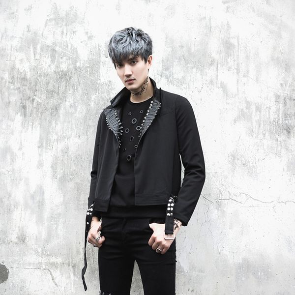 suit men 2019 spring models national tide slim short pin rivet stage youth suit stage men's jacket, White;black
suit men 2019 spring models national tide slim short pin rivet stage youth suit stage men's jacket, White;black