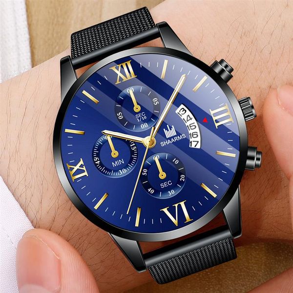shaarms business watch for men luxury mesh band stainless steel quartz watches fashion black wristwatch relogio masculino sa6088, Slivery;brown
shaarms business watch for men luxury mesh band stainless steel quartz watches fashion black wristwatch relogio masculino sa6088, Slivery;brown