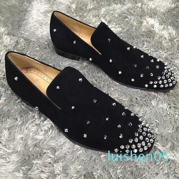 2019 elegant designer wedding party dress spikes red bottom loafers shoes mens shiny mocassin business casual oxford walking shoes 38-46 l05, Black
2019 elegant designer wedding party dress spikes red bottom loafers shoes mens shiny mocassin business casual oxford walking shoes 38-46 l05, Black