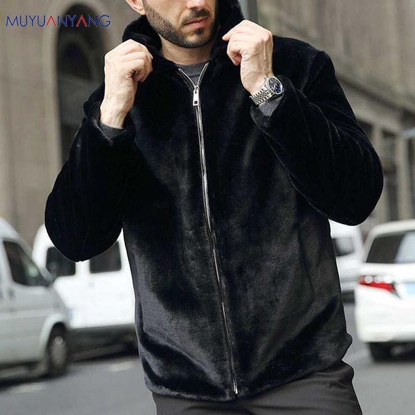 mu yuan yang 2019 autumn and winter new men's faux fur coat fashion casual men's imitation leather jacket coat short section, Black
mu yuan yang 2019 autumn and winter new men's faux fur coat fashion casual men's imitation leather jacket coat short section, Black