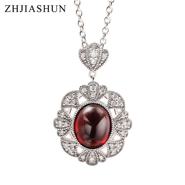 zhjiashun 925 sterling silver garnet pendant necklace for women trendy ruby red gemstone fine jewelry retro gifts
zhjiashun 925 sterling silver garnet pendant necklace for women trendy ruby red gemstone fine jewelry retro gifts