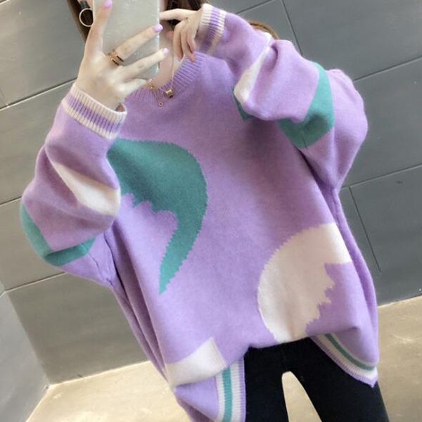 women medium and long section sweaters and pullovers round neck women jumper autumn color matching knitted coat femme s356, White;black
women medium and long section sweaters and pullovers round neck women jumper autumn color matching knitted coat femme s356, White;black