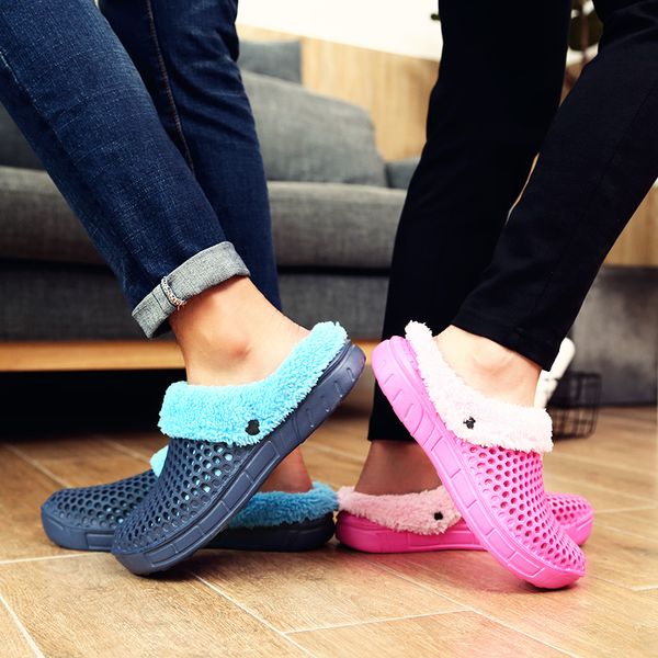 new men and women autumn and winter skid indoor casual slippers crocse crocks warm plush lovers home slippers soft floor shoes, Black
new men and women autumn and winter skid indoor casual slippers crocse crocks warm plush lovers home slippers soft floor shoes, Black