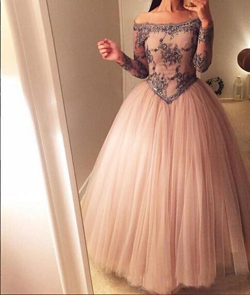 Hot Sale Long Sleeves Quinceanera Dresses with Lace Applique Bateau Neck Sweet 16 Prom Dresses A Line Tulle Party Formal Evening Gowns
Hot Sale Long Sleeves Quinceanera Dresses with Lace Applique Bateau Neck Sweet 16 Prom Dresses A Line Tulle Party Formal Evening Gowns