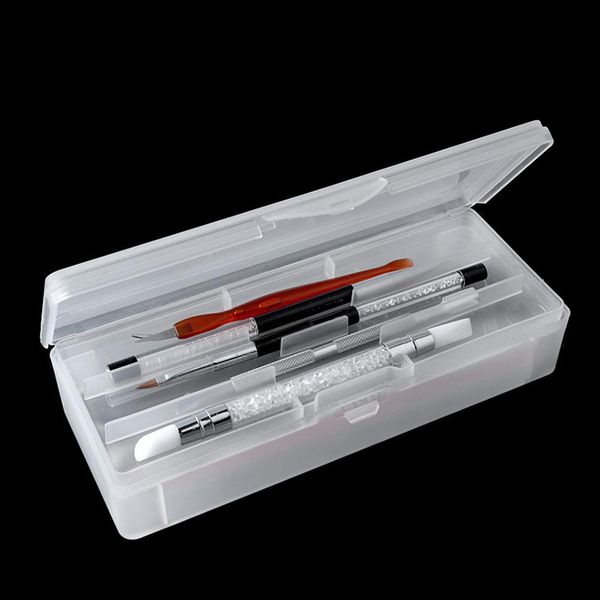 double-layer rectangle translucent plastic storage box nail dotting drawing brush pen polishing sponge buffer container case new
double-layer rectangle translucent plastic storage box nail dotting drawing brush pen polishing sponge buffer container case new