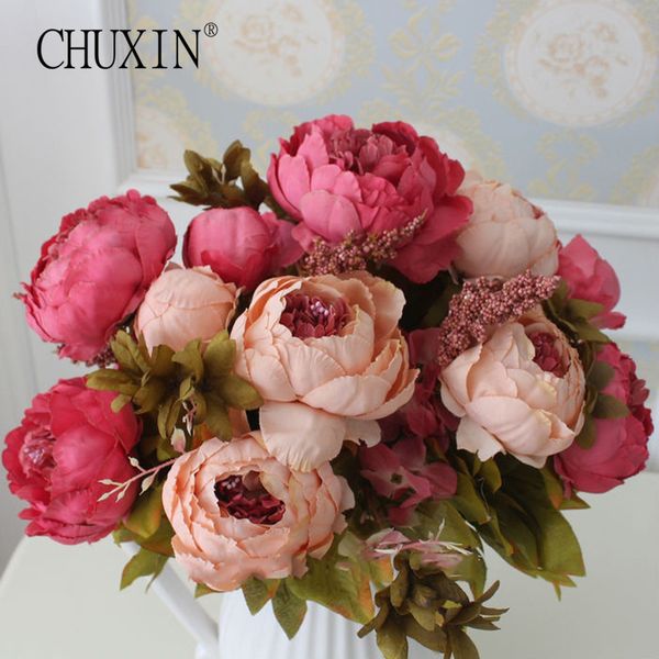 hight quality silk flower european 1 bouquet artificial flowers fall vivid peony fake leaf wedding home party decoration c19041701
hight quality silk flower european 1 bouquet artificial flowers fall vivid peony fake leaf wedding home party decoration c19041701