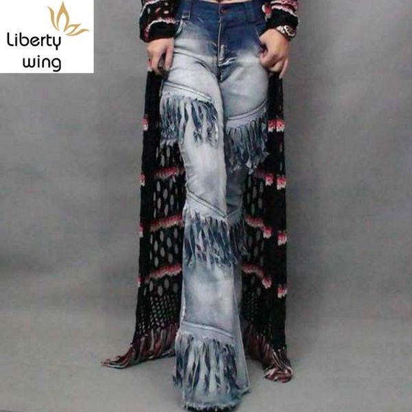 2020 new fashion women's vintage chic bell bottoms denim female wide flared jeans lace up tassel ladies long pants stretchy, Blue
2020 new fashion women's vintage chic bell bottoms denim female wide flared jeans lace up tassel ladies long pants stretchy, Blue