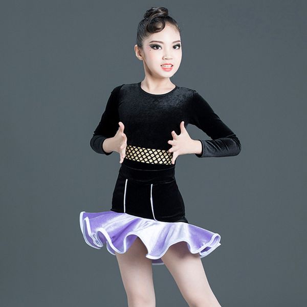 latin dance dress kids black velvet costumes rumba cha cha samba tango salsa performance clothing girls practice wear dn5228, Black;red
latin dance dress kids black velvet costumes rumba cha cha samba tango salsa performance clothing girls practice wear dn5228, Black;red