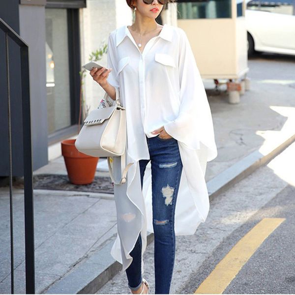 tvvovvin spring and summer fashion women chiffon shirts solid color casual loose wild temperament clothing pluz size blouse z016, White
tvvovvin spring and summer fashion women chiffon shirts solid color casual loose wild temperament clothing pluz size blouse z016, White