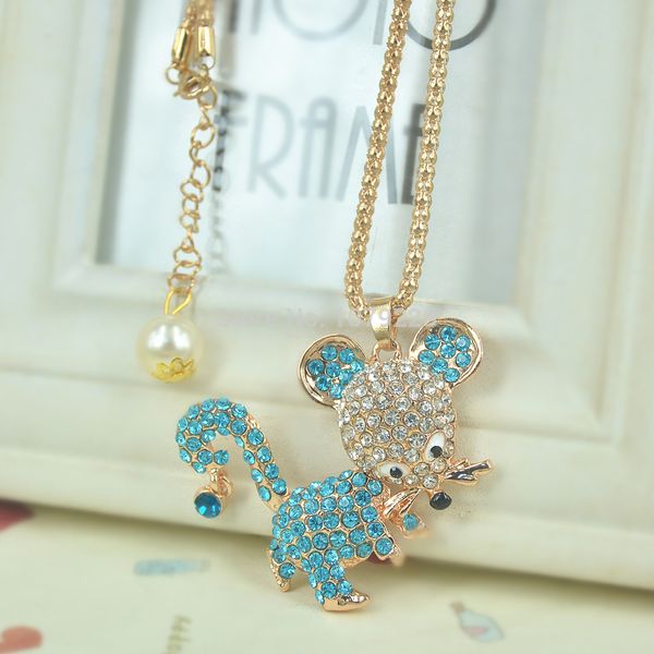 mouse necklaces for women jewelry animal accessories gifts rhinestones pendant link chain crystal sweater bead long necklace, Silver
mouse necklaces for women jewelry animal accessories gifts rhinestones pendant link chain crystal sweater bead long necklace, Silver