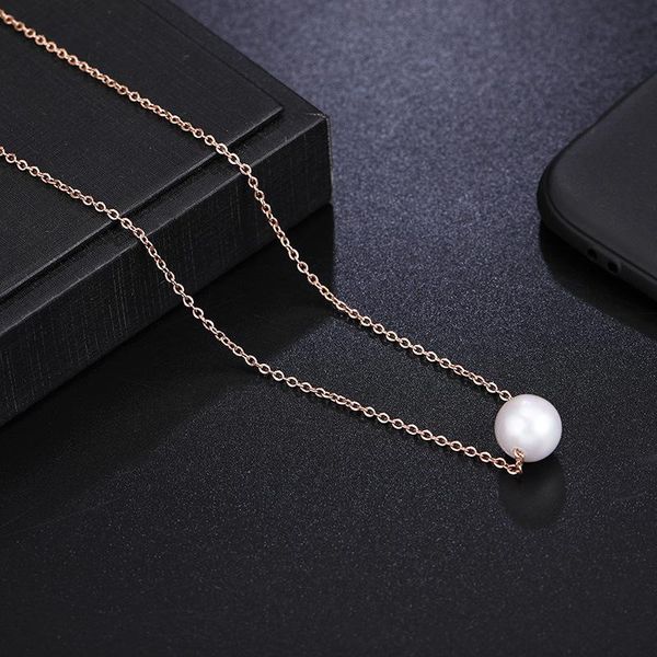 bobotuu new simple rose gold pearl necklace female fashion temperament titanium steel clavicle chain jewelry for girls rn02252, Silver
bobotuu new simple rose gold pearl necklace female fashion temperament titanium steel clavicle chain jewelry for girls rn02252, Silver