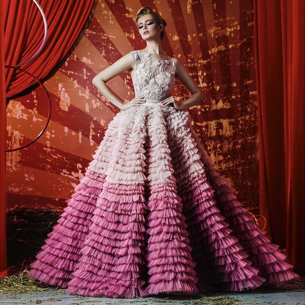 stunning ombre floral appliqued prom dresses bateau neck a line tiered evening gowns plus size tulle pleated formal dress, Black
stunning ombre floral appliqued prom dresses bateau neck a line tiered evening gowns plus size tulle pleated formal dress, Black